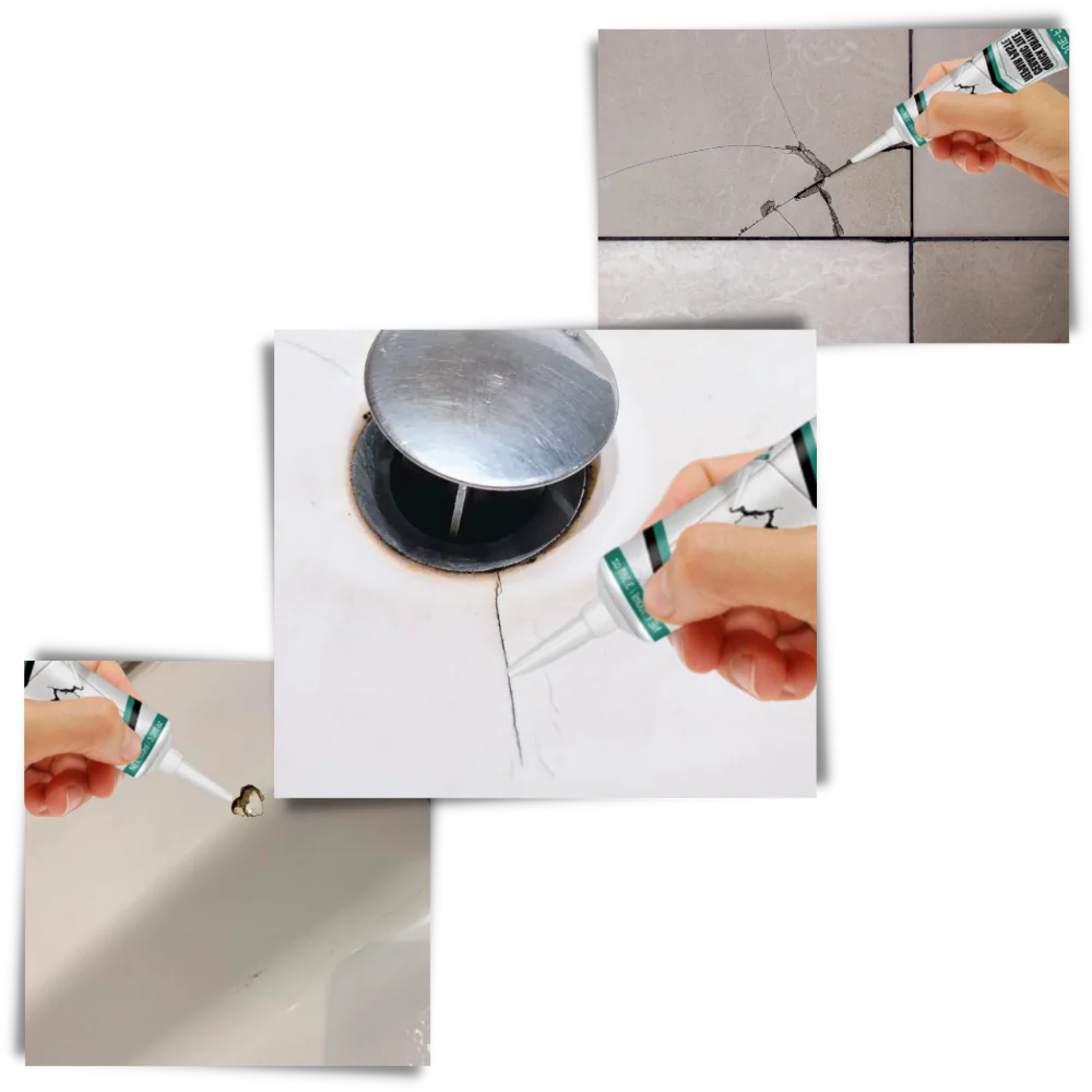 Tile and Grout Repair Paste with Scraper and Sandpaper for Ceramic Surfaces