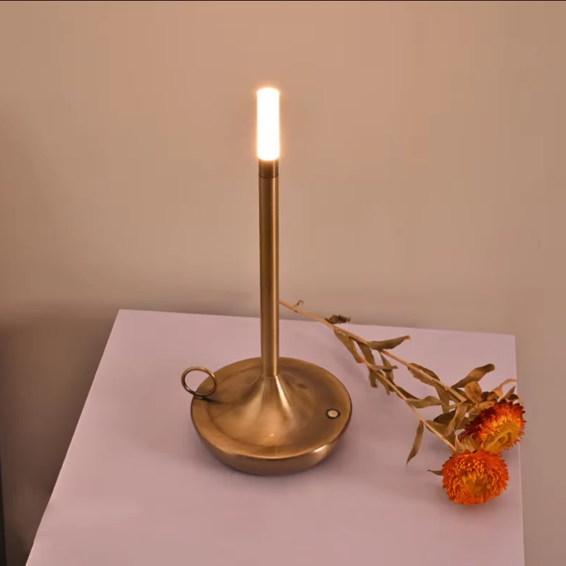 Touch Dimming LED Lamp with 12-Hour Battery and USB Charging, Portable Table Light
