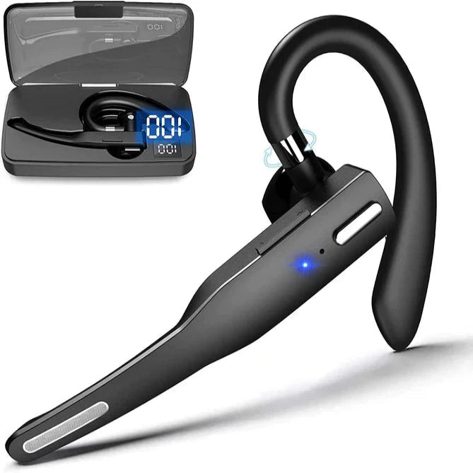 Wireless Bluetooth Headset with Dual Microphone Noise Cancelling and Dual Device Pairing