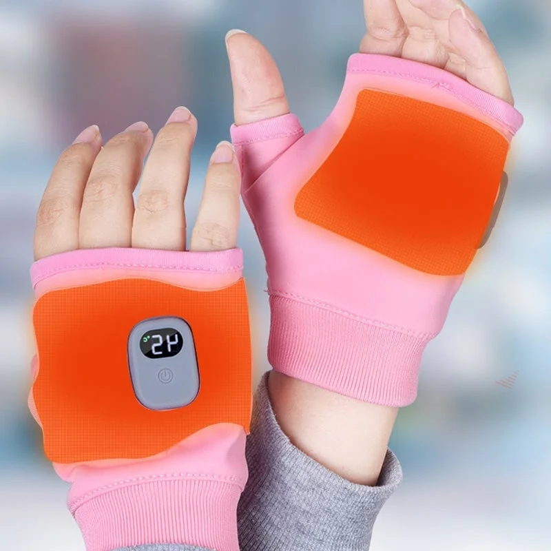 Heated Fingerless Gloves with Type-C Charging and Three Temperature Settings