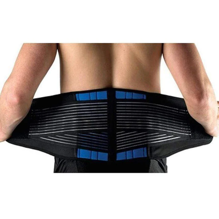 Lumbar Support Brace with Double Pull Adjustment and Neoprene Heat Retention
