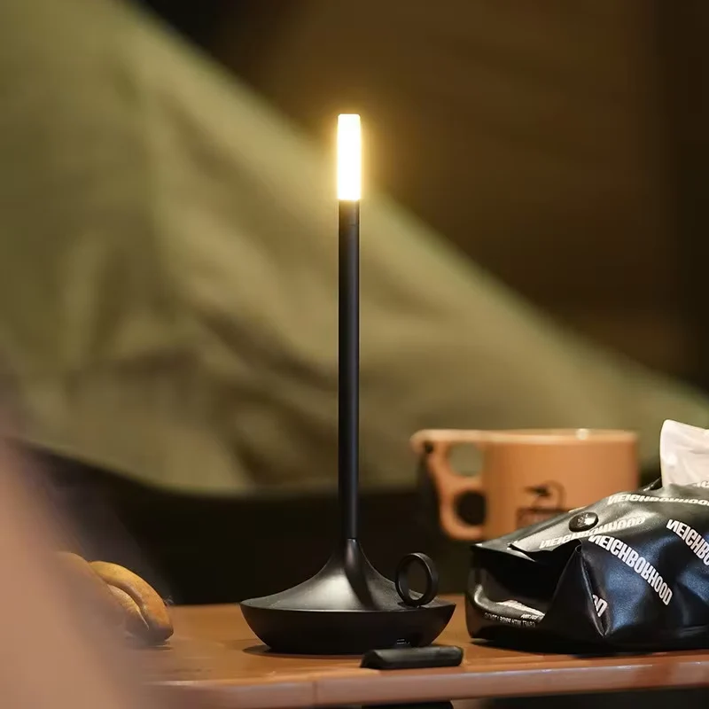 Touch Dimming LED Lamp with 12-Hour Battery and USB Charging, Portable Table Light
