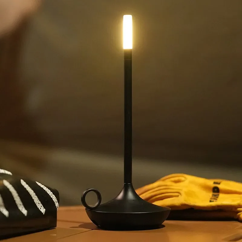 Touch Dimming LED Lamp with 12-Hour Battery and USB Charging, Portable Table Light