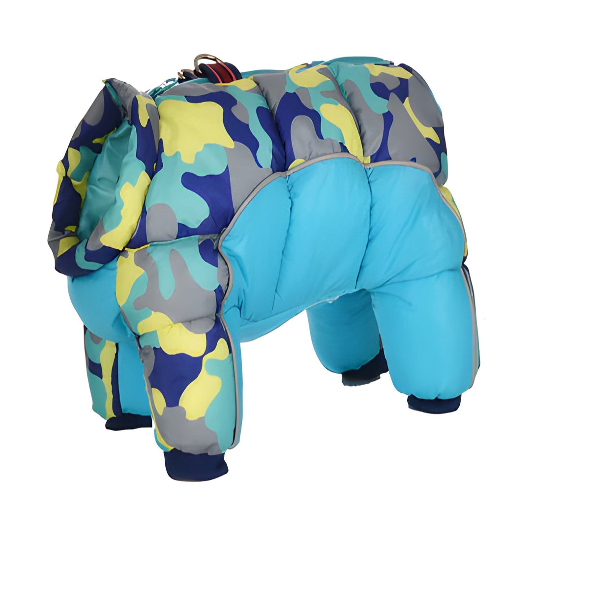 Insulated Dog Parka with Back Zip Closure and Reflective Strip for Small Dogs