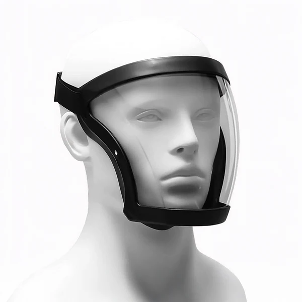 Polycarbonate Face Shield with Anti-Fog Coating and Adjustable Elastic Band