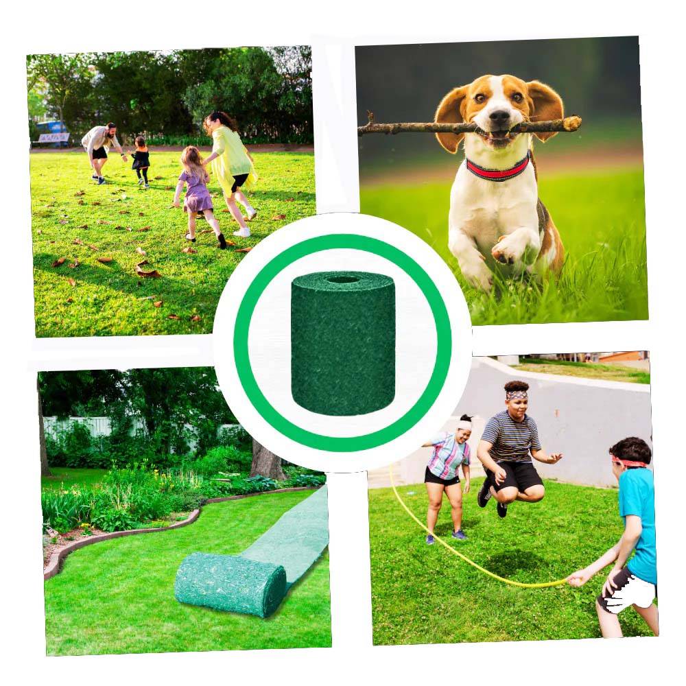 Grass Seed Mat with Embedded Fertilizer and Biodegradable Biofabric