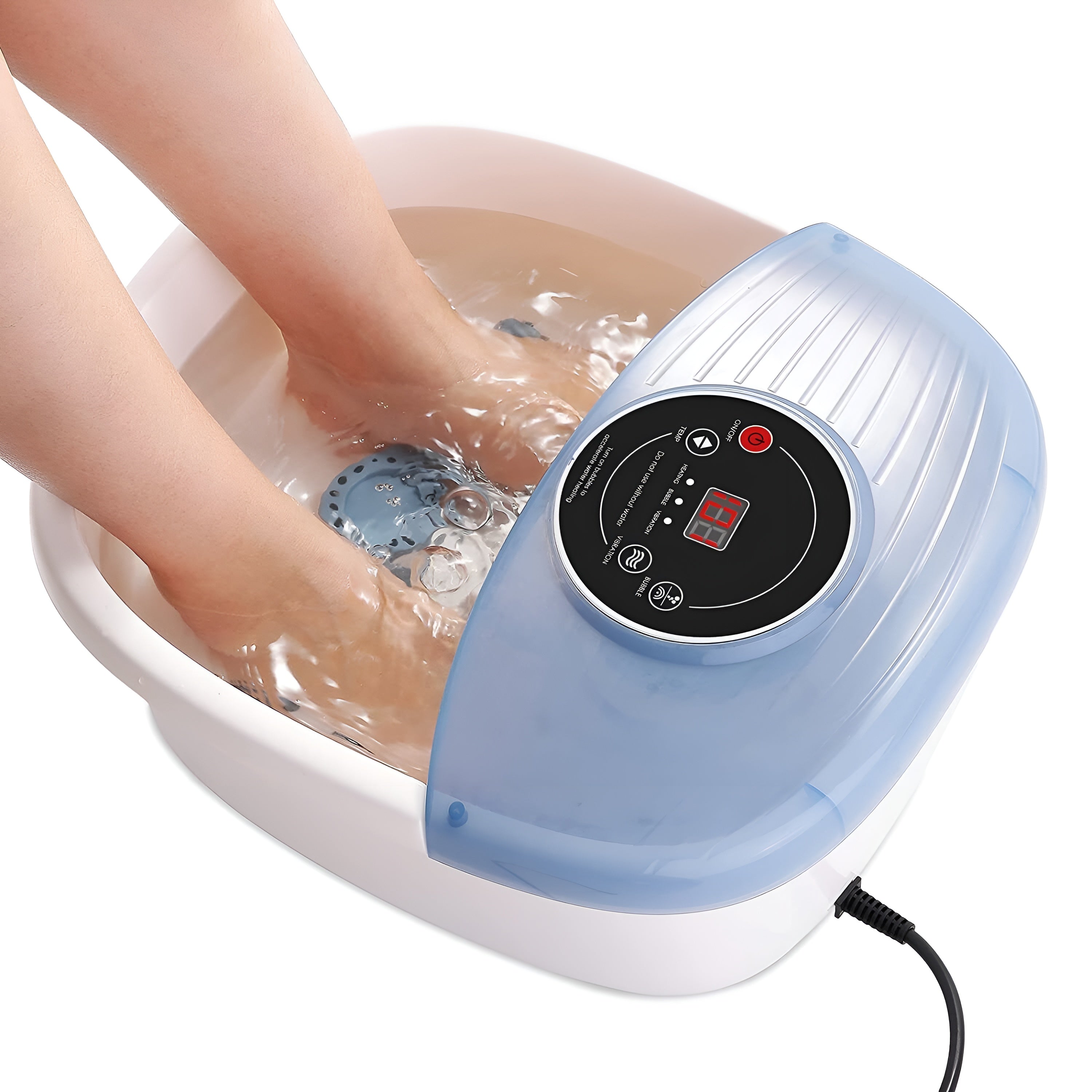 Foot Bath with Heating, Massage Rollers and Bubble Action