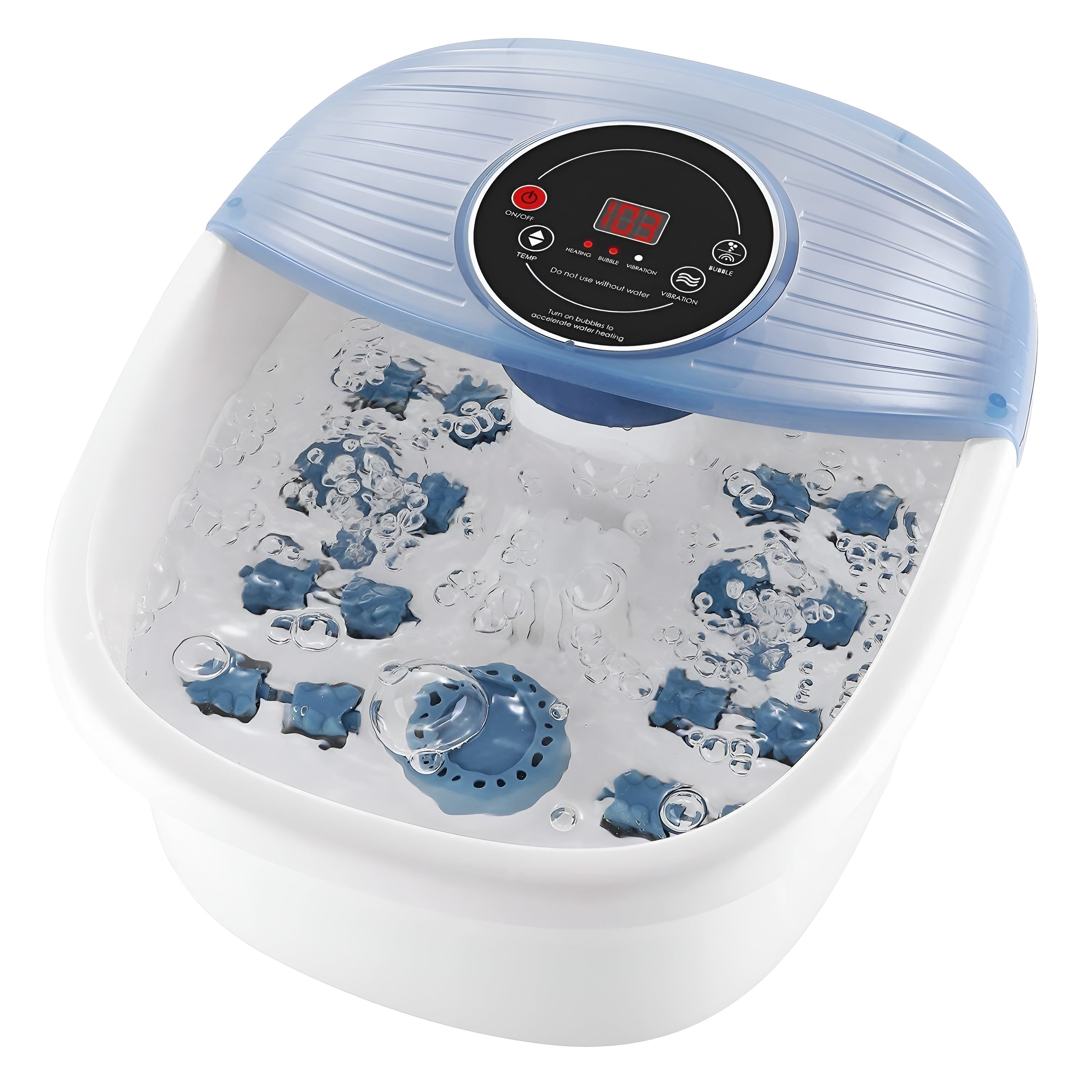 Foot Bath with Heating, Massage Rollers and Bubble Action