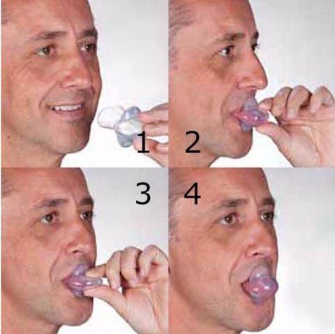 Tongue Stabilizing Device with Suction Bulb and Soft Silicone