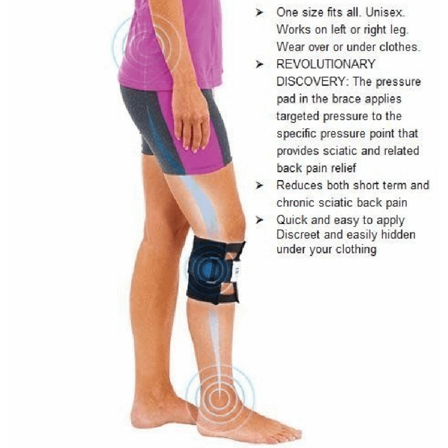 Knee Brace with Acupressure Pad and Adjustable Strap for Lower Back Support