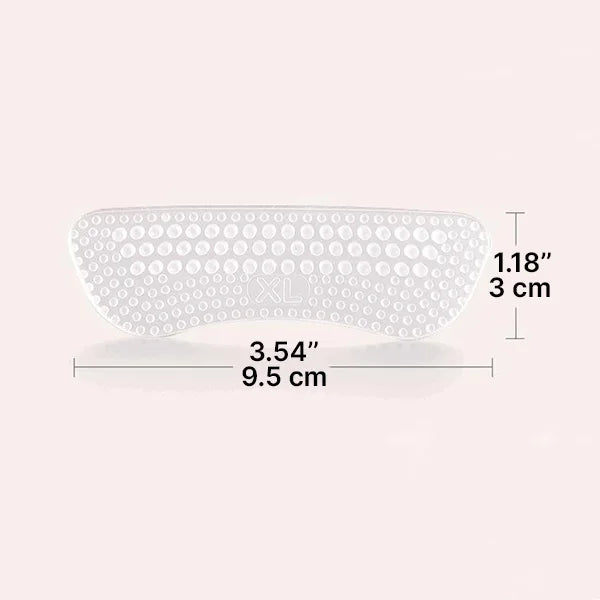 Heel Grip Inserts with Textured Surface and Impact Absorption, Adhesive Backing
