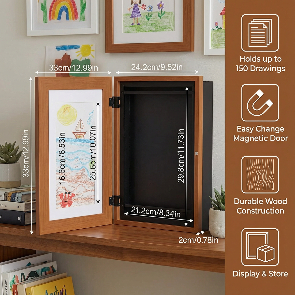 Art Storage Frame with Front Flip Access for 150 Drawings