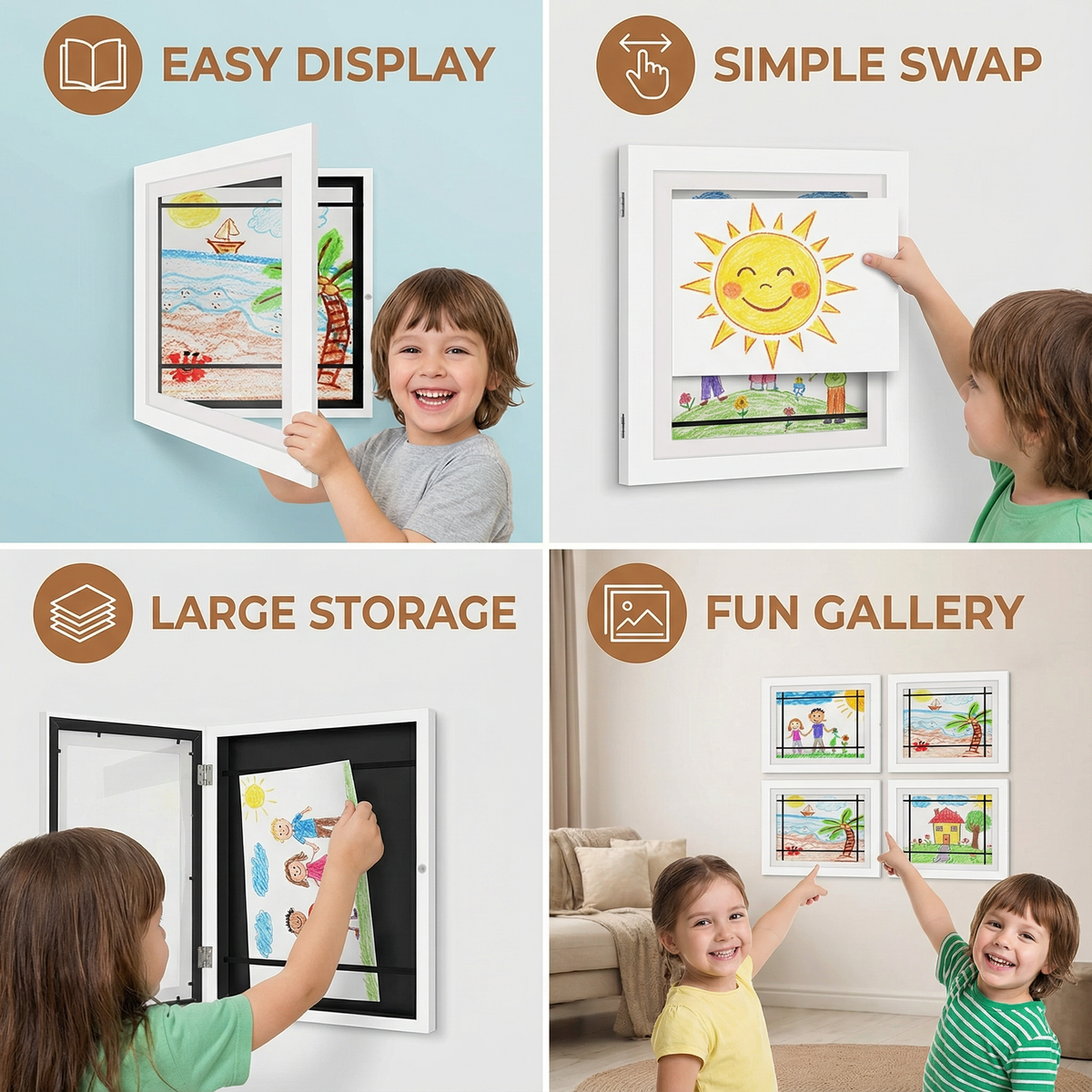 Art Storage Frame with Front Flip Access for 150 Drawings