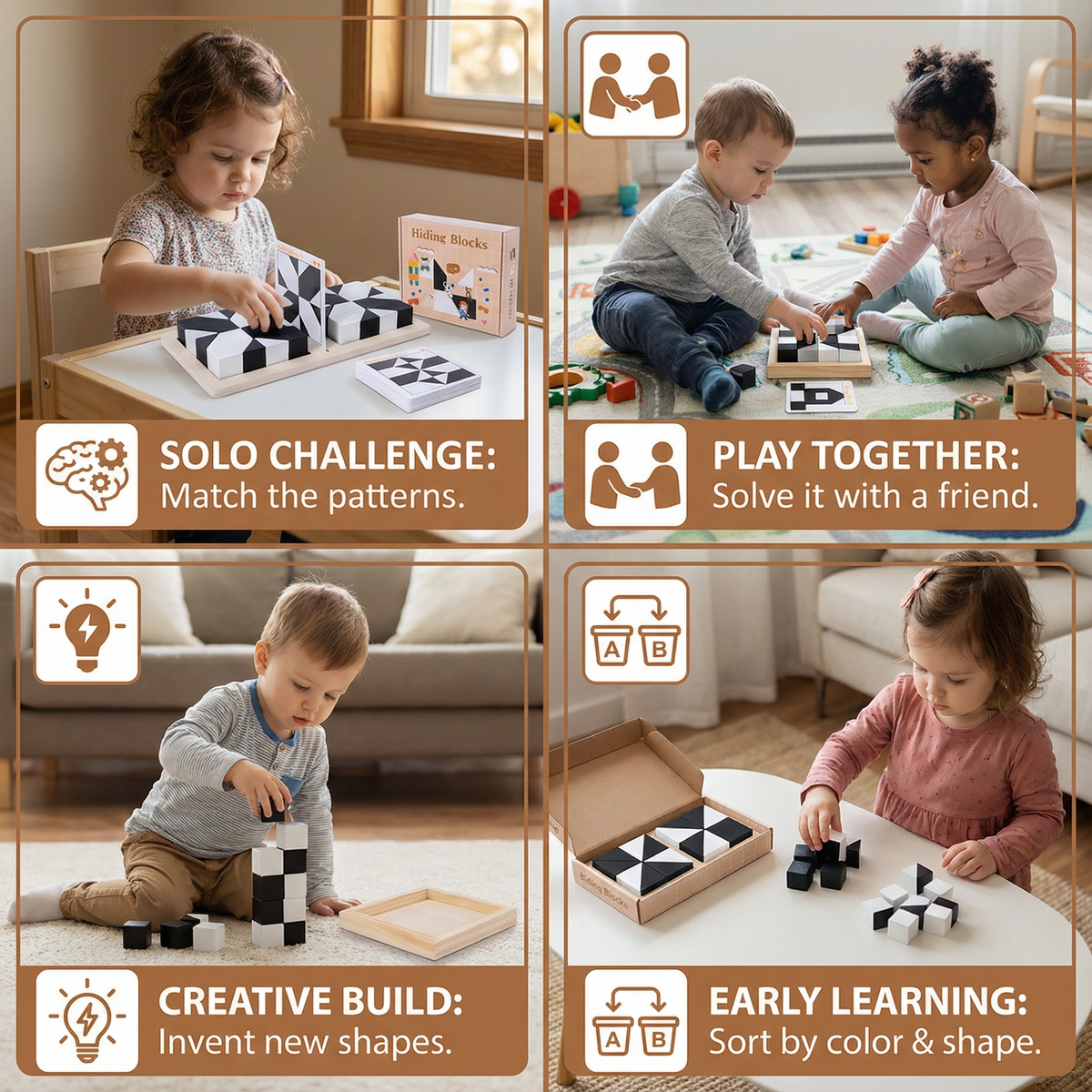Sliding Tile Logic Puzzle with Dual Color System and Challenge Cards