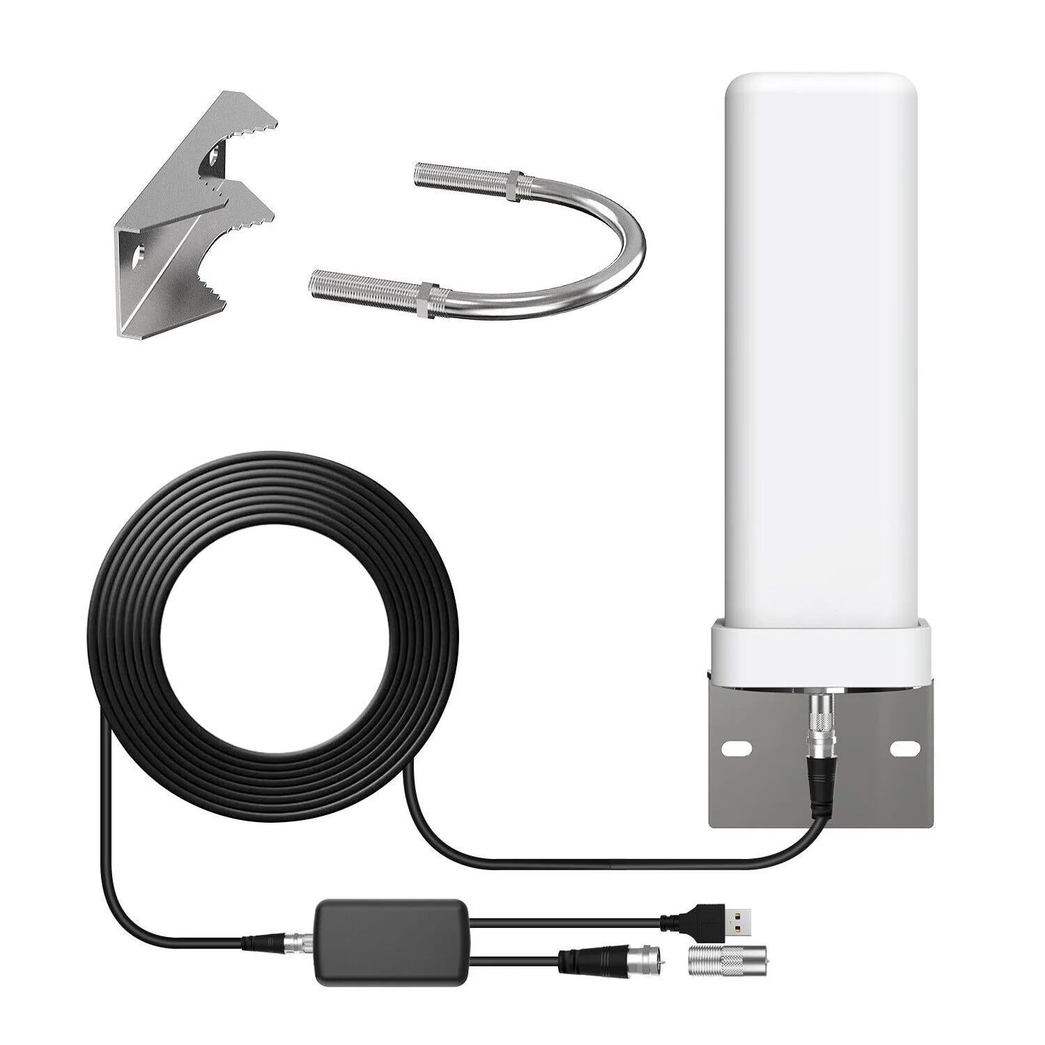 Outdoor HDTV Antenna with 360° Reception and Amplified 460 Mile Range