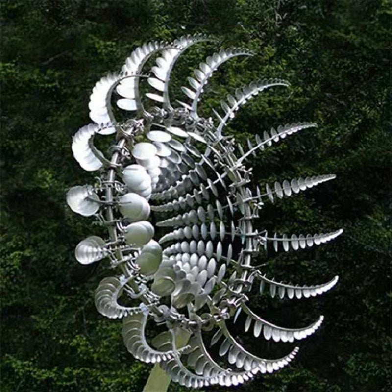 Metal Wind Spinner with 18 Dual-Direction Blades and Ball Bearing, 39 Inches Tall