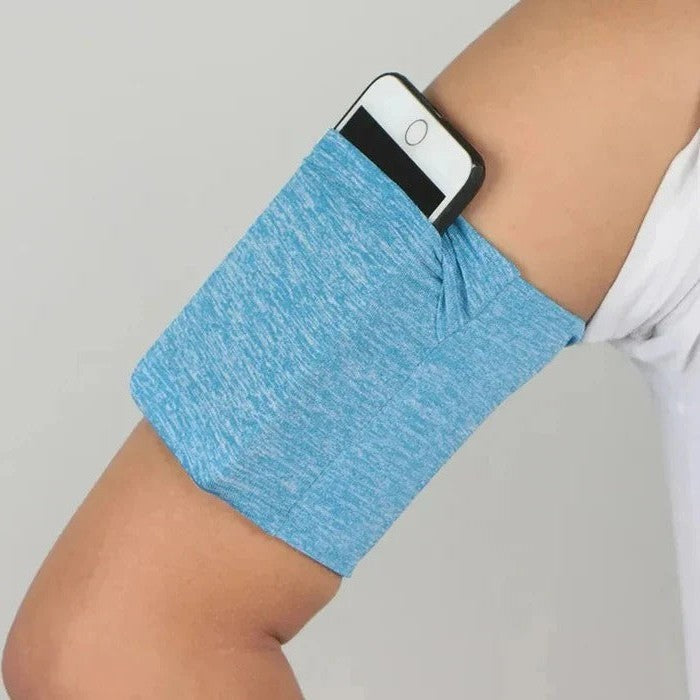 Elastic Arm Sleeve Phone Holder with Zipper Pocket for Running and Workout