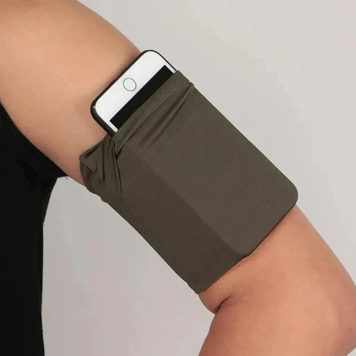 Elastic Arm Sleeve Phone Holder with Zipper Pocket for Running and Workout