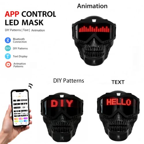 App Controlled LED Mask with Custom Animation and Text Display
