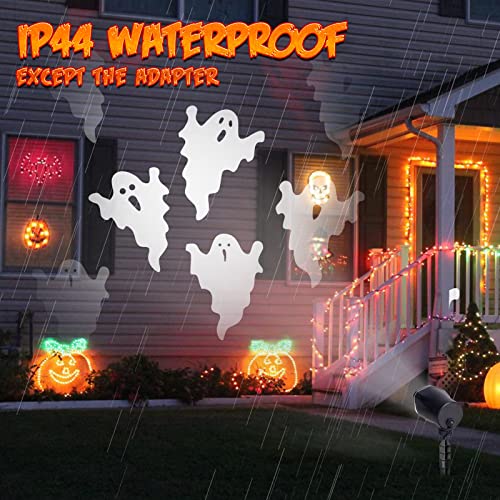 Outdoor Ghost Projector with 6 Moving Shapes and 360-Degree Rotation