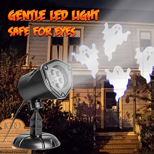 Outdoor Ghost Projector with 6 Moving Shapes and 360-Degree Rotation