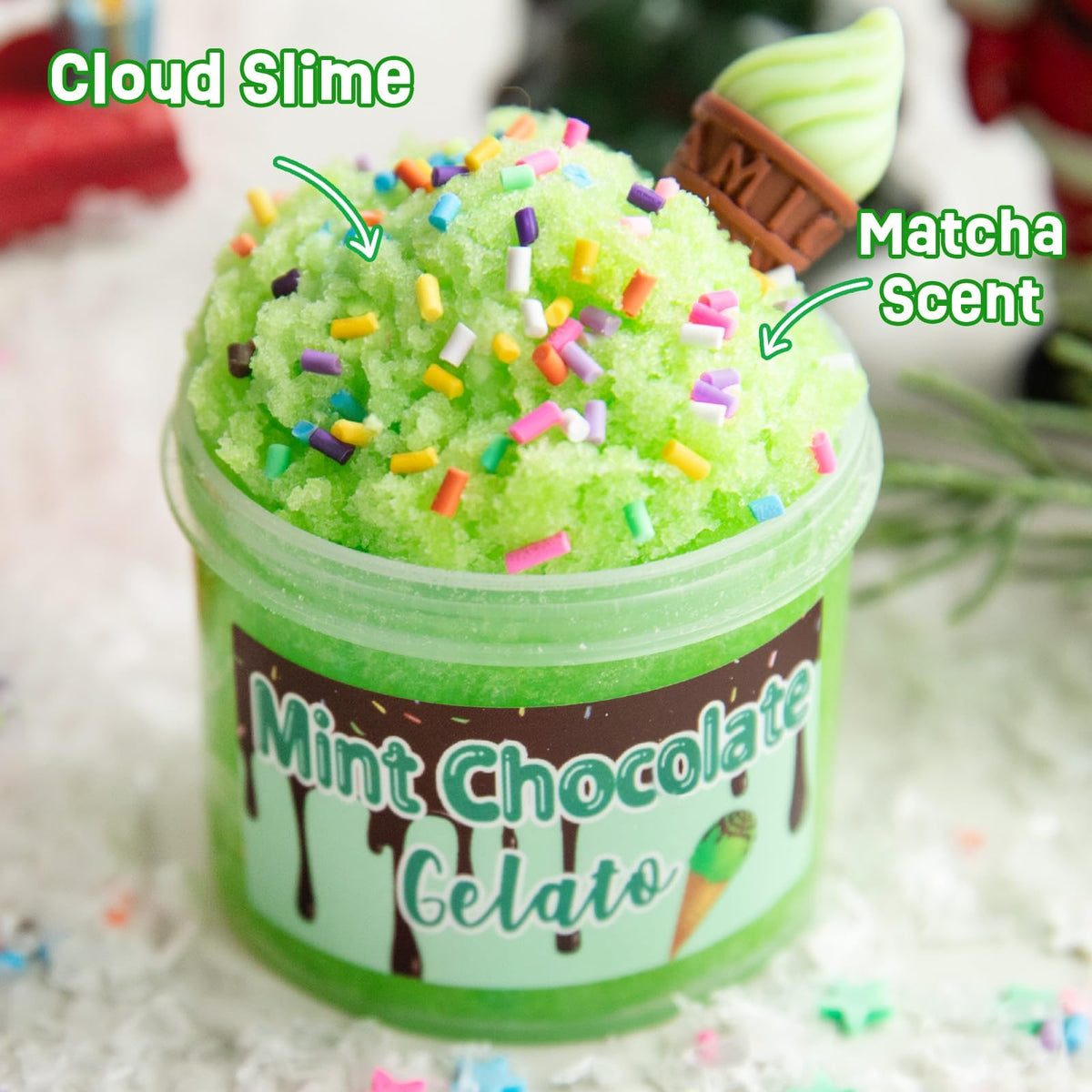 Scented Slime Advent Calendar with 16 Dessert Charms and Mix Ins, 24 Daily Windows