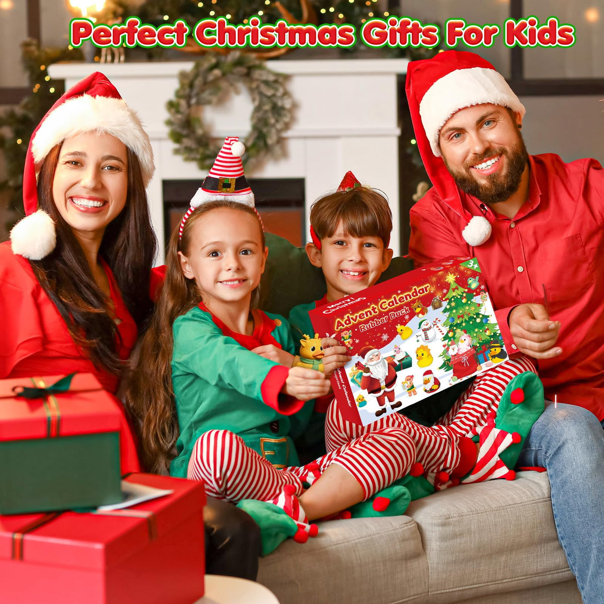 24-Piece Costumed Rubber Duck Advent Calendar with Holiday Countdown Box for Kids