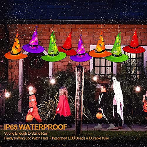 Witch Hat String Lights 44ft with 104 Warm White LEDs and Auto Timer