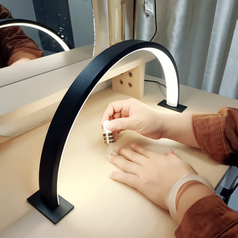 LED Arc Desk Lamp with Dimmable Brightness and Color Temperature, Flicker-Free
