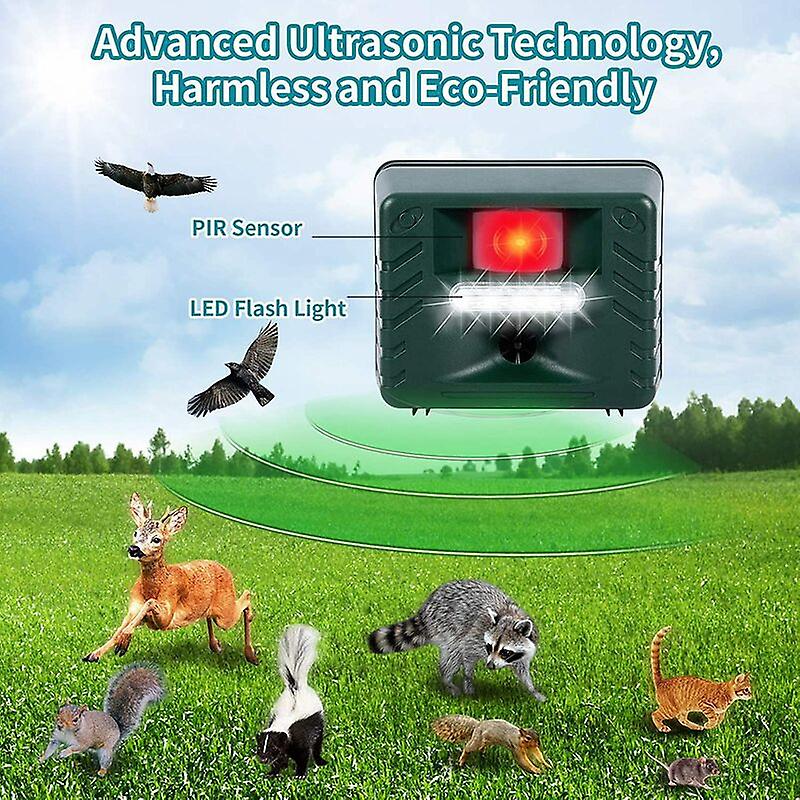 Solar Powered Motion Activated Bird Deterrent with Flashing Light