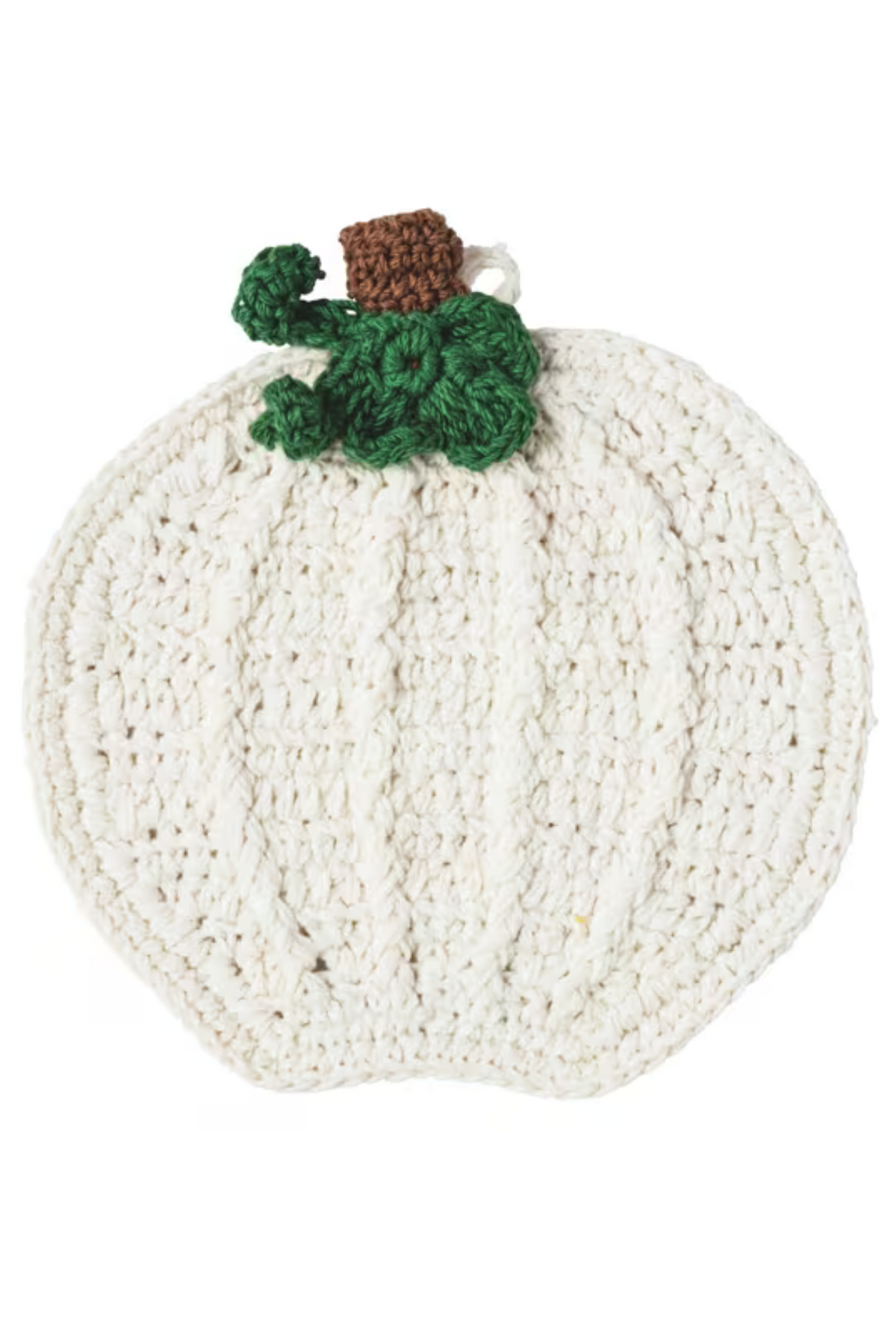 Pumpkin Trivet with Crocheted Cotton and Heat-Resistant Grip