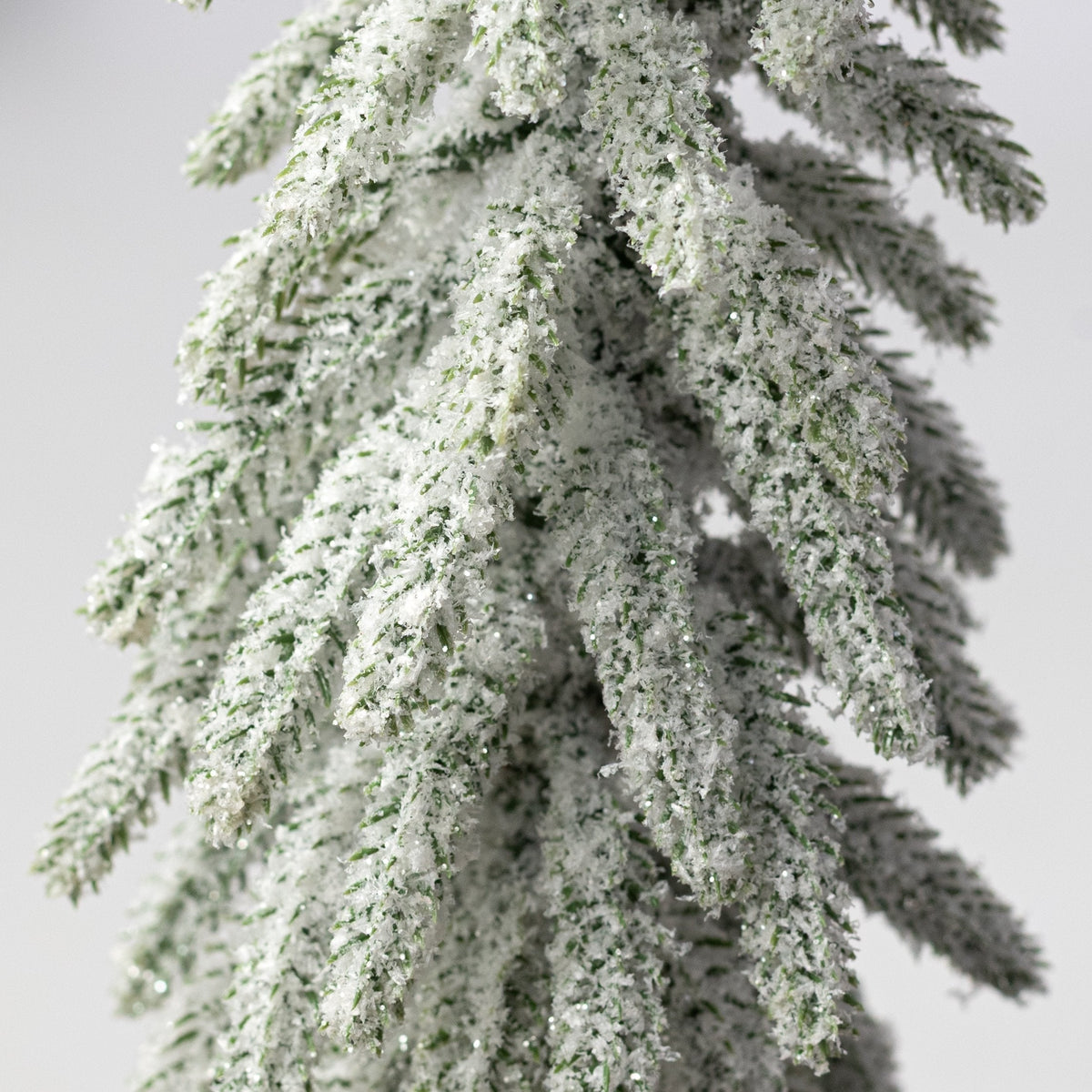 12" Flocked Snowy Christmas Tree Table Decor detail photo 3