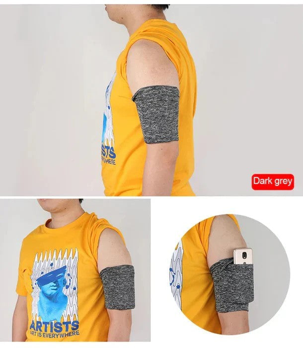 Elastic Arm Sleeve Phone Holder with Zipper Pocket for Running and Workout