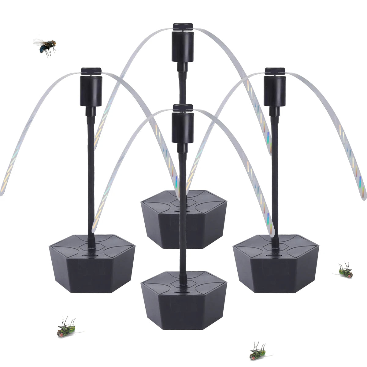 Motion-Based Fly Deterrent Fan with Rechargeable Battery and Retractable Design