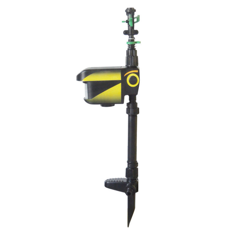 Solar Motion Sensor Sprinkler with 300 Degree Coverage and Adjustable Range for Garden Protection
