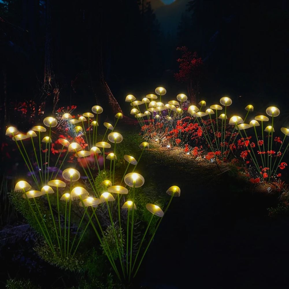 Solar Garden Light with Six LED Bulbs and Swaying Jellyfish Design, Multi Color Option