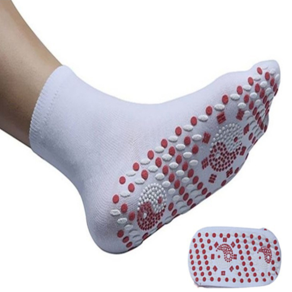Heated Athletic Socks with Rechargeable Battery and Tourmaline Technology, 5 Pairs