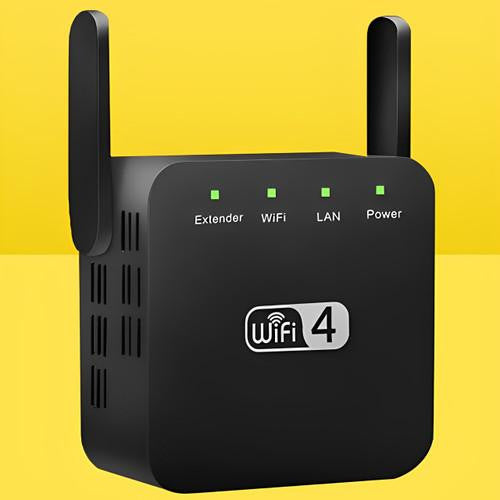 WiFi Network Repeater with Wall Penetrating Antenna and Easy WPS Setup