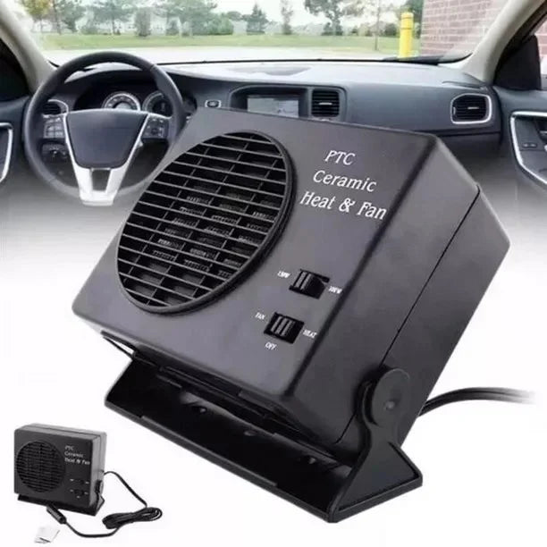 Ceramic Car Heater with Dual Mode Fan and Automatic Temperature Control, 12V Socket