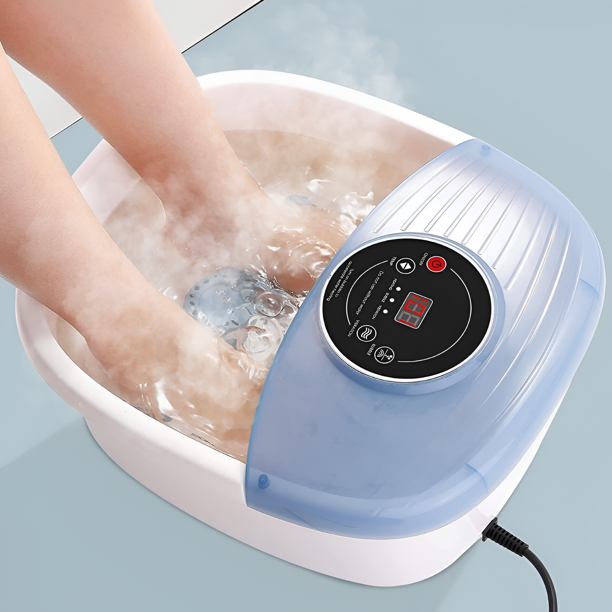 Foot Bath with Heating, Massage Rollers and Bubble Action