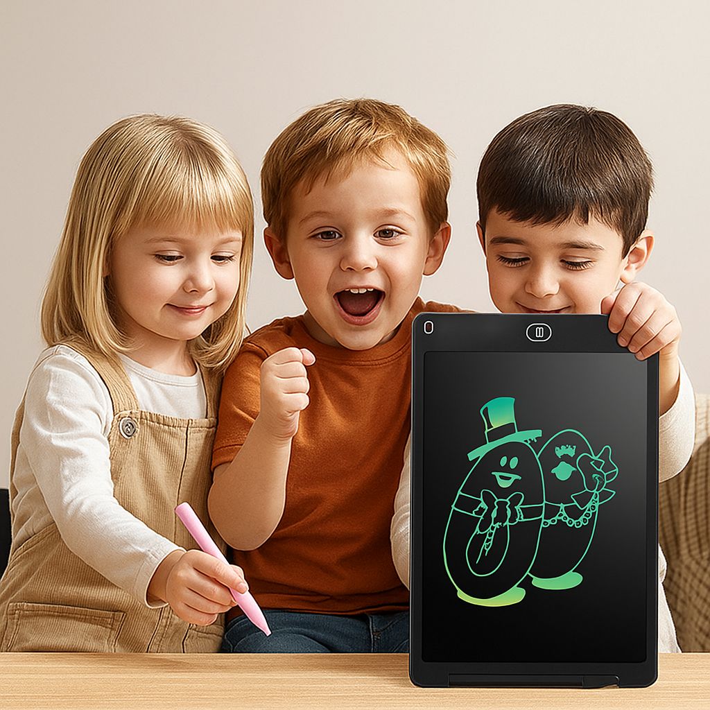 Electronic Drawing Tablet for Kids with Stylus and One-Button Erase