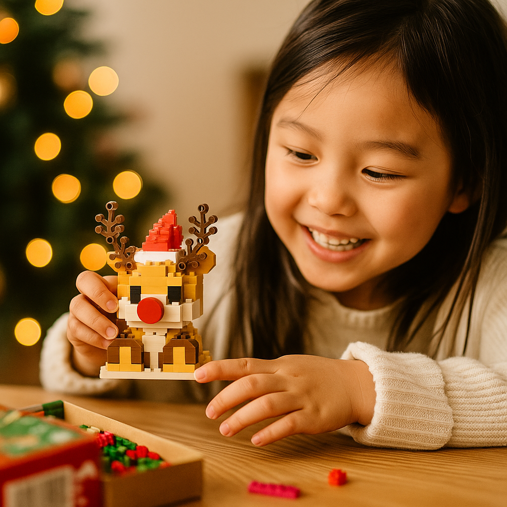 Christmas Building Block Figures to Build Yourself in Nine Festive Designs