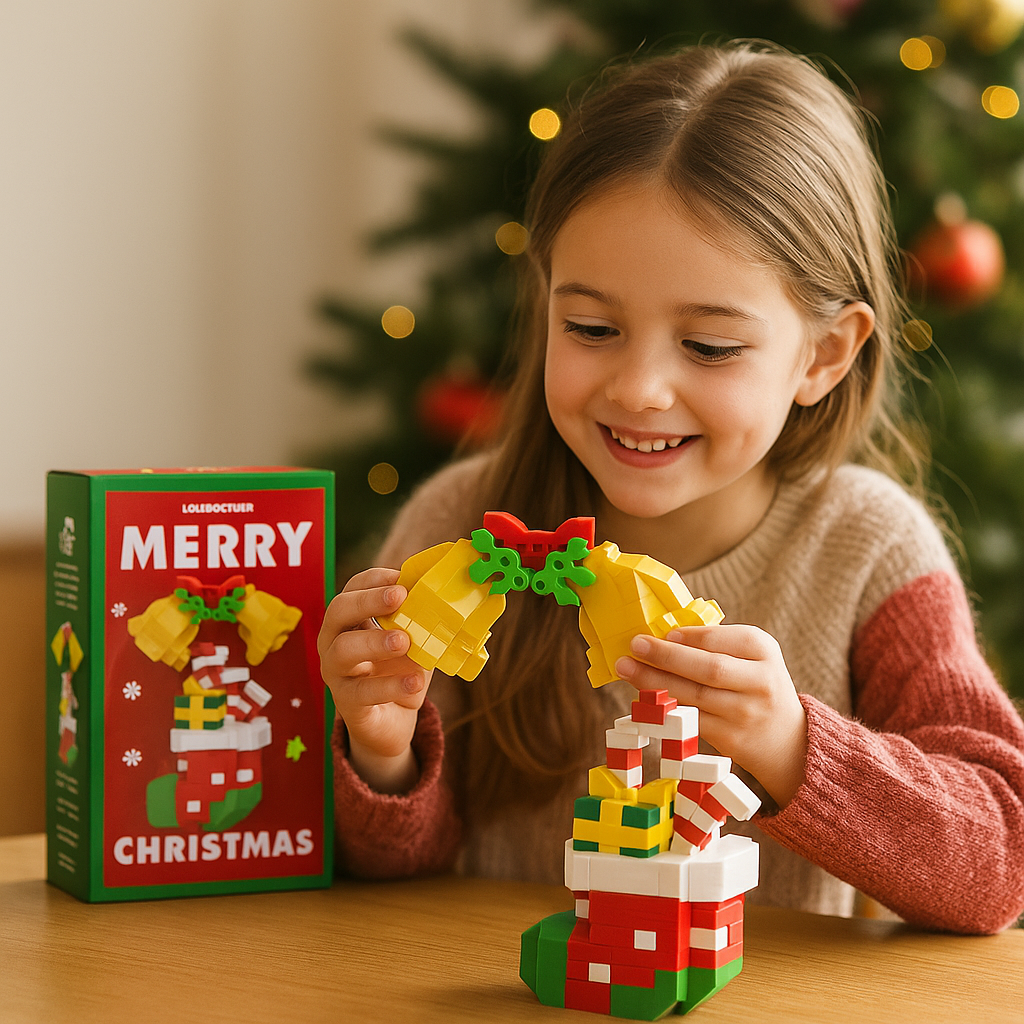 Christmas Building Block Figures to Build Yourself in Nine Festive Designs