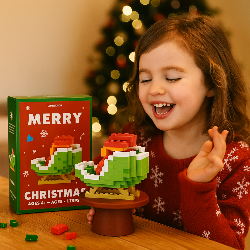 Christmas Building Block Figures to Build Yourself in Nine Festive Designs