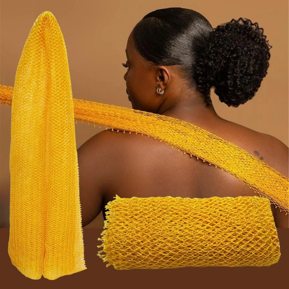 Nylon Exfoliating Net Sponge with Extended Length and Quick-Drying Mesh