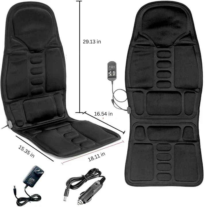 Massage Chair Pad with 8 Vibration Patterns and Heated Back Support