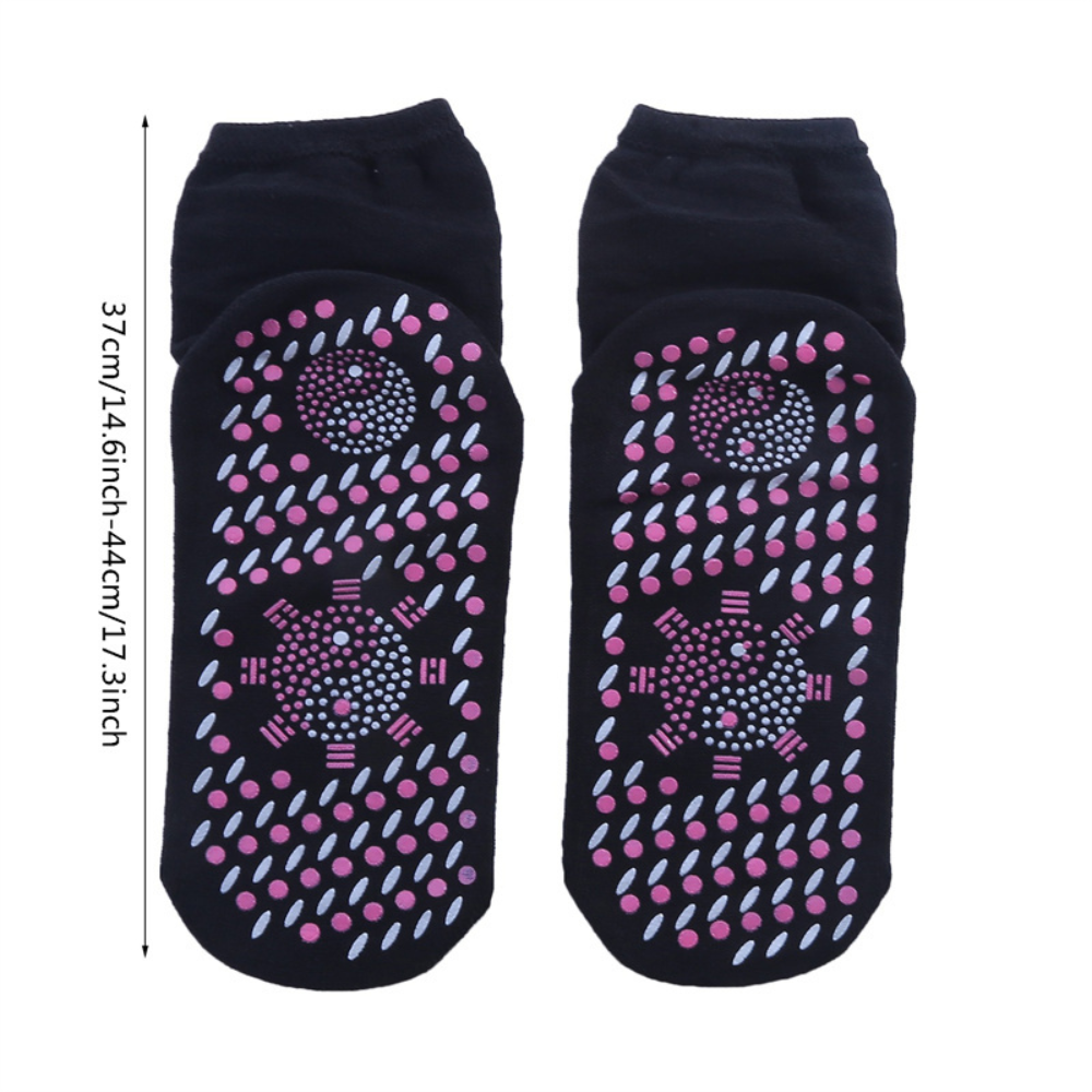 Heated Athletic Socks with Rechargeable Battery and Tourmaline Technology, 5 Pairs