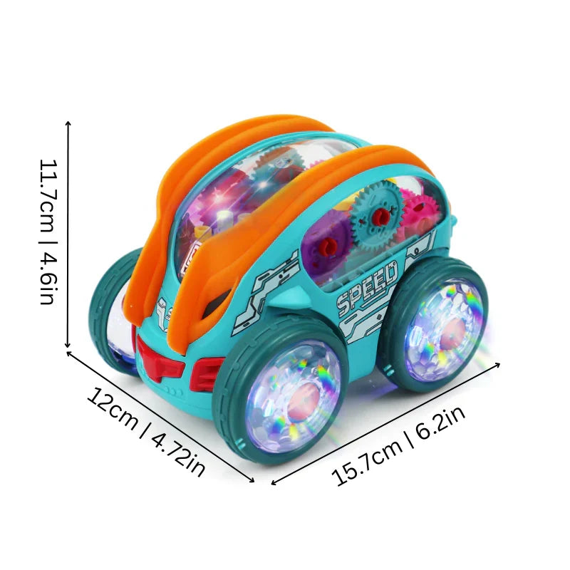 Spinning LED Toy Car with Multicolor Lights and Built-In Music