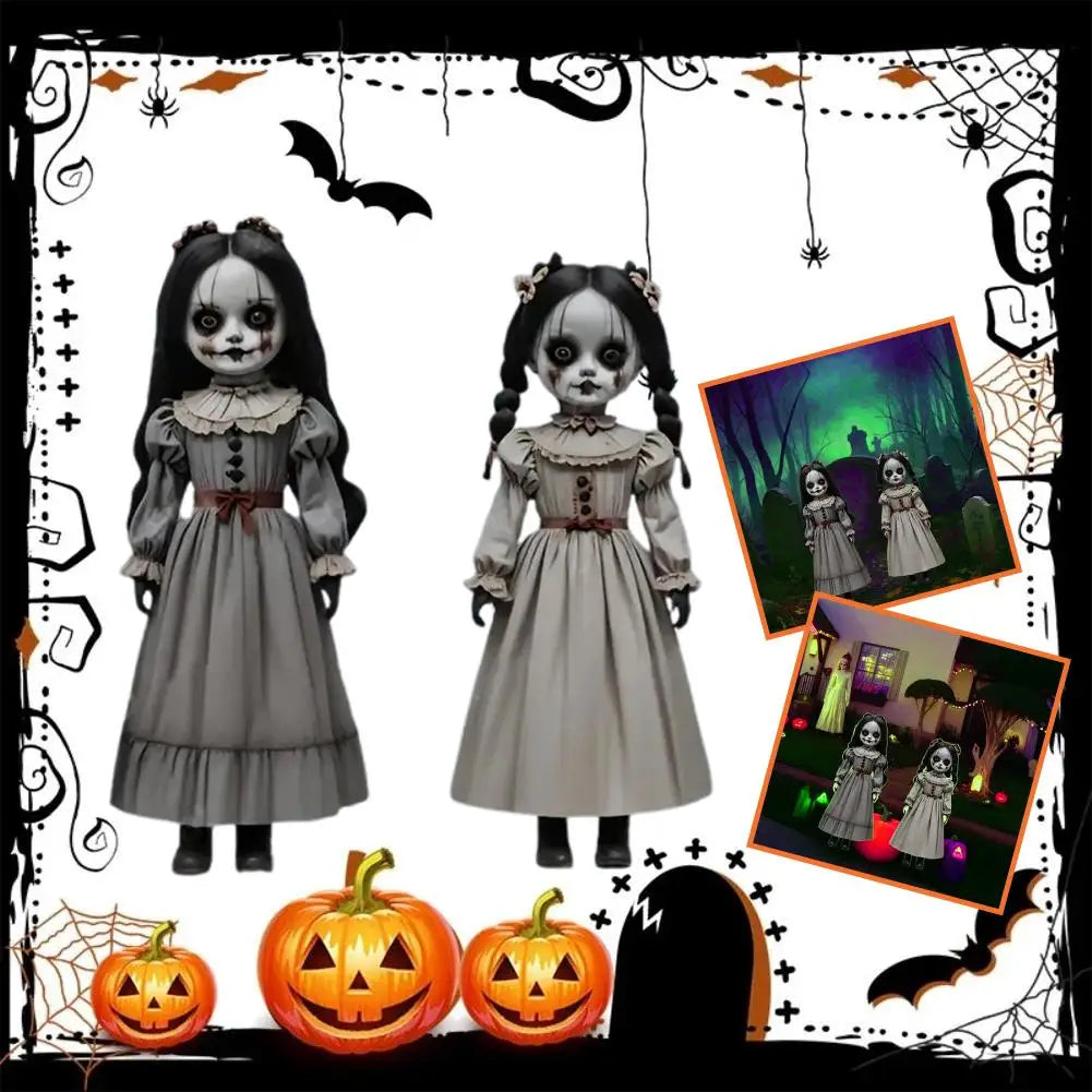 Ghost Doll Outdoor Decoration Set with Ground Insertion Base and Foldable Storage, 23.40 Inches Tall All Vera Mart