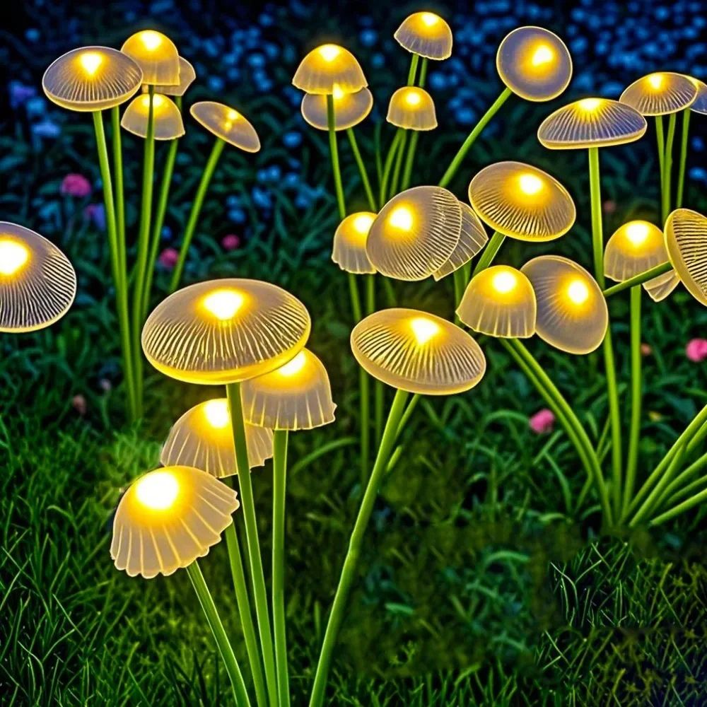 Solar Garden Light with Six LED Bulbs and Swaying Jellyfish Design, Multi Color Option